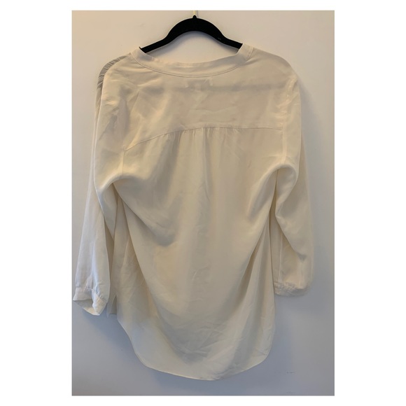 Amanda Uprichard White Silk Long-Sleeve Blouse - Picture 2 of 2